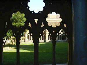 The cathedral cloisters in Bayonne in the French Basque country