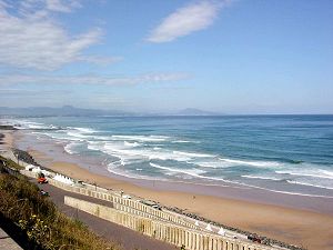 The Cote des Basques beach in Biarritz