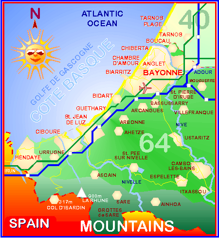 Cote Basque Map