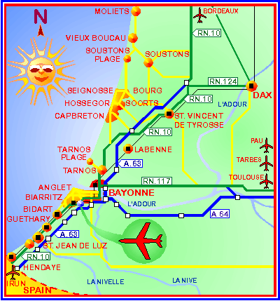 Transport Map South West France