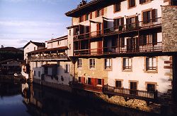 houses along the nive, st jean pied de port