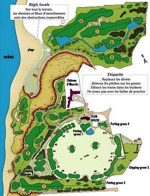 Plan du parcours du Centre International d'Entrainement au Golf d'Ilbarritz