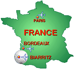 Map of the Biarritz Golf Pass golf courses