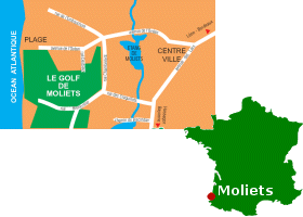 map of Moliets