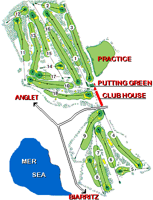 Map of Biarritz Golf Course