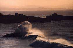 Les vagues de la Grande Plage de Biarritz