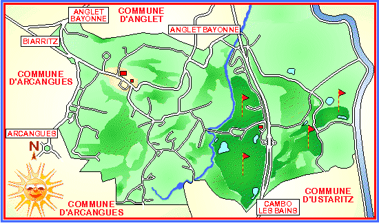 map of the Bassussarry commune