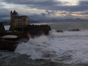 winter storm at the Villa Belza in Biarritz