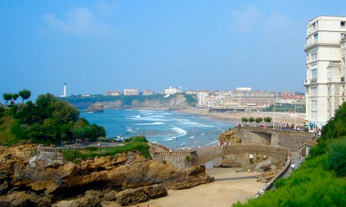 The Grande Plage beach in Biarritz