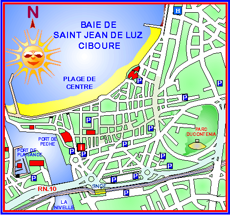 Map of St Jean de Luz